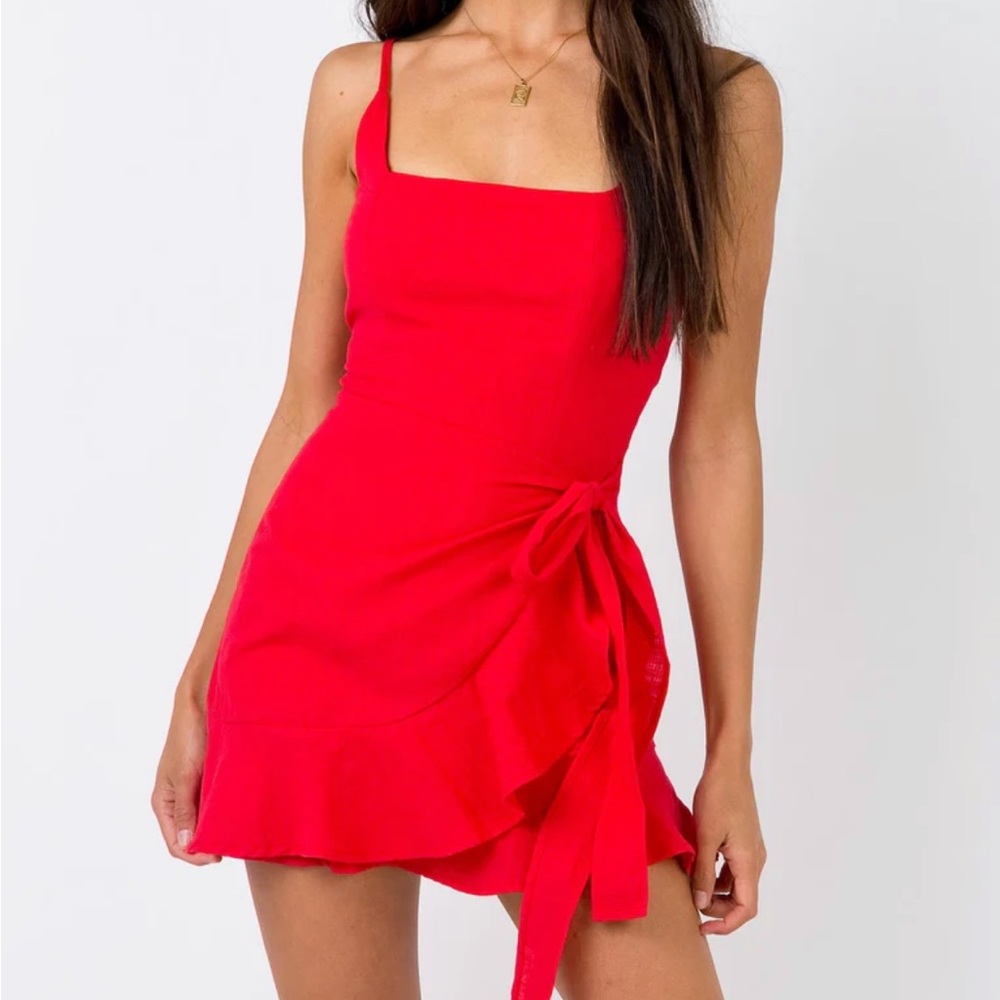 Princess Polly LOVE LANE MINI DRESS RED